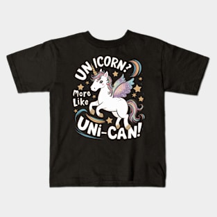 "Uni-Can Do It! - Whimsical Unicorn Motivation" Kids T-Shirt